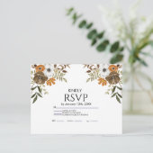 Faire-part de mariage floral Boho Blush (Debout devant)