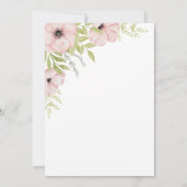 Faire-part de mariage floral Boho Blush (Dos)
