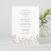 Faire-part de mariage floral Boho Chic (Debout devant)