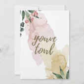 Faire-part de mariage Floral Boho Neutre Rustique (Dos)