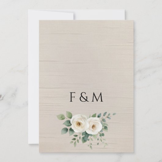 Faire-part de mariage Floral Boho Rustique (Dos)