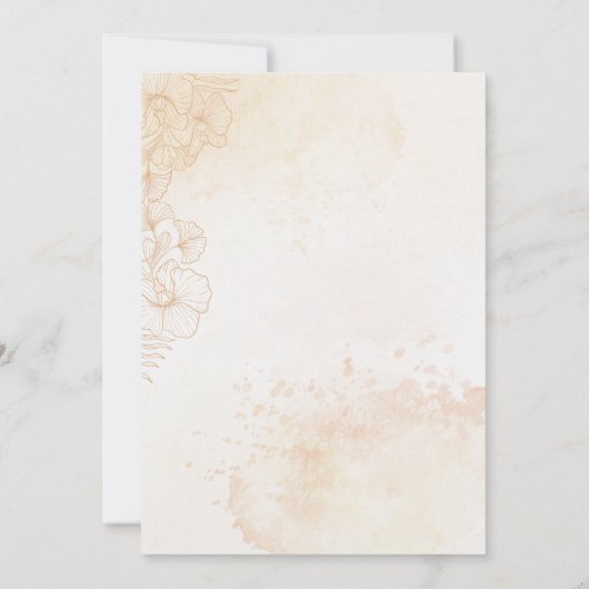 Faire-part de mariage Floral Boho Rustique (Dos)