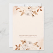 Faire-part de mariage floral Boho Terracotta (Dos)