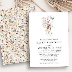 Faire-part de mariage floral Boho Wildflower