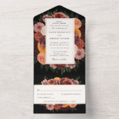 Faire-Part de Mariage Floral Bourguignon Automnal (À l'intérieur)