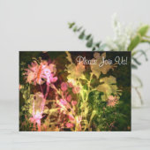 Faire-part de mariage floral brillant (Debout devant)