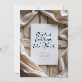 Faire-part de mariage floral brillant romantique |