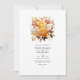 Faire-part de mariage floral Cadran solaire