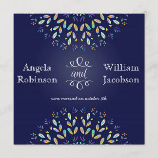 Faire-part de mariage Floral Chalkboard