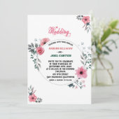 faire-part de mariage floral chic Bright Watercolo (Debout devant)