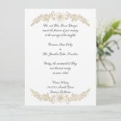 Faire-part de mariage Floral Chic Gold Foil (Debout devant)