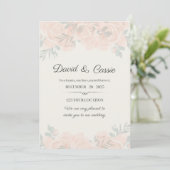 Faire-part de mariage floral classique (Debout devant)
