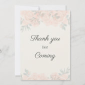Faire-part de mariage floral classique (Dos)