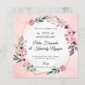 Faire-Part de Mariage Floral Classique (Devant / Derrière)