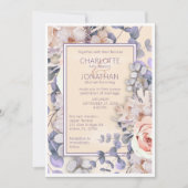 Faire-part de mariage Floral Coloré Peach (Devant)