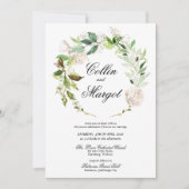 Faire-part de mariage floral Couronne Lys blancs (Devant)