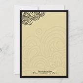 Faire-part de mariage floral crème (Dos)