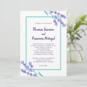 Faire-part de mariage floral d'aquarelle de (Debout devant)