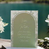 Faire-part de mariage floral d'arcade verte Sage
