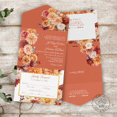 Faire-part de mariage floral d'automne