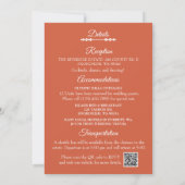 Faire-part de mariage floral d'automne (Dos)