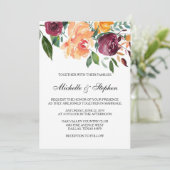 Faire-part de mariage floral de Boho (Debout devant)