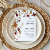 Faire-part de mariage floral de Boho de Bourgogne