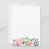 Faire-part de mariage floral de cercle géométrique (Dos)