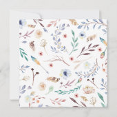 Faire-part de mariage floral de chouettes Boho Lov (Dos)