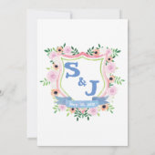 Faire-part de mariage floral de crête (Dos)