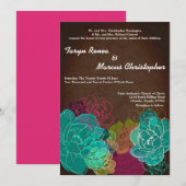 faire-part de mariage floral de fleur du ressort (Devant / Derrière)