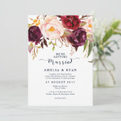 Faire-part de mariage floral de la marine de Bourg (Debout devant)