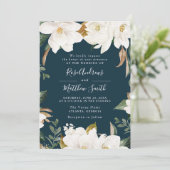 faire-part de mariage floral de la marine moderne (Debout devant)