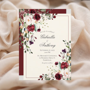 Faire-part de mariage floral de l'Eucalyptus de Bo