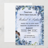 Faire-part de mariage floral de luxe (Devant / Derrière)