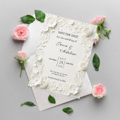 Faire-part de mariage floral de luxe moderne