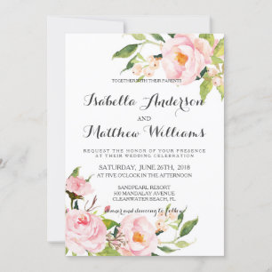 Faire-part de mariage floral de pivoine-2