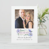 Faire-part de mariage floral de pivoines pastel (Debout devant)