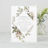 Faire-part de mariage floral de printemps (Debout devant)