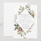 Faire-part de mariage floral de printemps (Devant / Derrière)