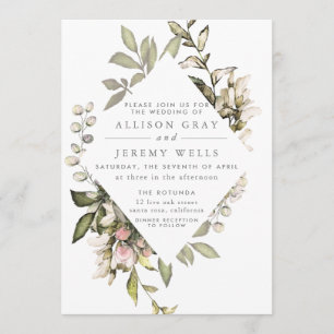 Faire-part de mariage floral de printemps