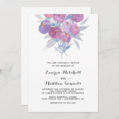 Faire-part de mariage floral de printemps (Devant / Derrière)