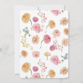 Faire-part de mariage floral de printemps (Dos)