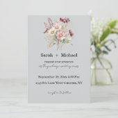 Faire-part de mariage floral de printemps (Debout devant)