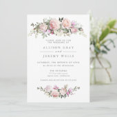 Faire-part de mariage floral de printemps (Debout devant)