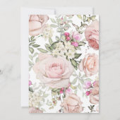 Faire-part de mariage floral de printemps (Dos)