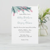 Faire-part de mariage Floral de Sage été (Debout devant)