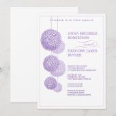 Faire-part de mariage floral de splendeur (Devant / Derrière)