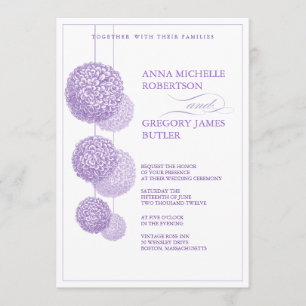 Faire-part de mariage floral de splendeur