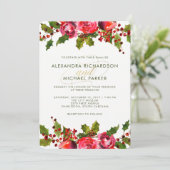 Faire-part de mariage floral de vacances (Debout devant)